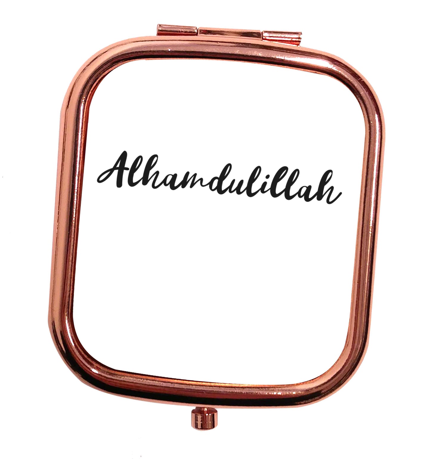 alhamdulillah rose gold square pocket mirror