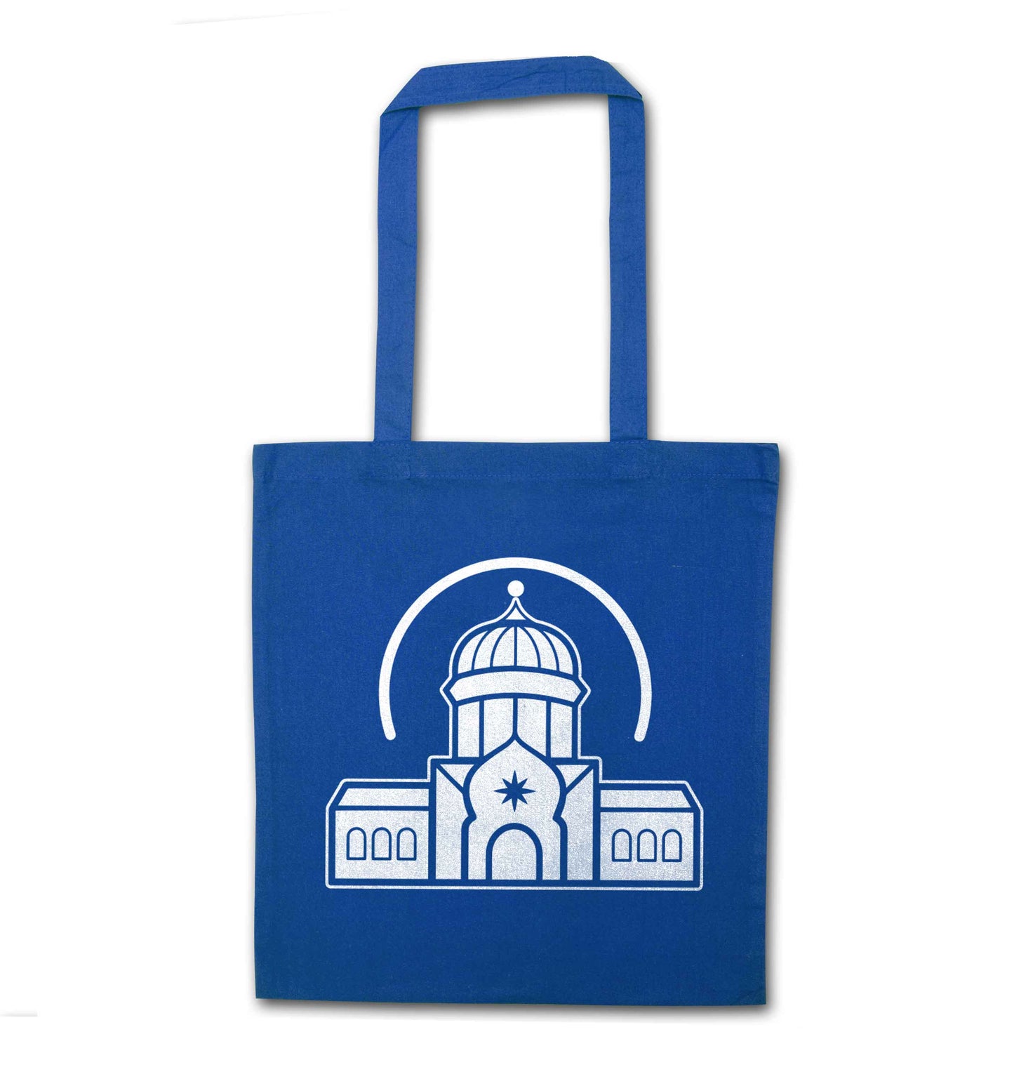 mosque masjid blue tote bag