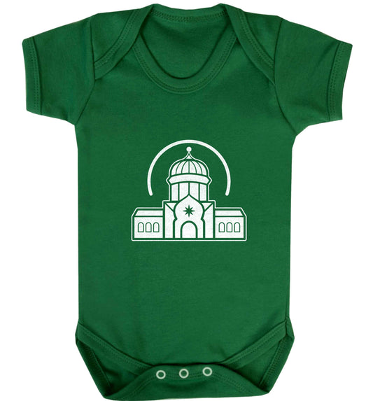 mosque masjid baby vest green 18-24 months