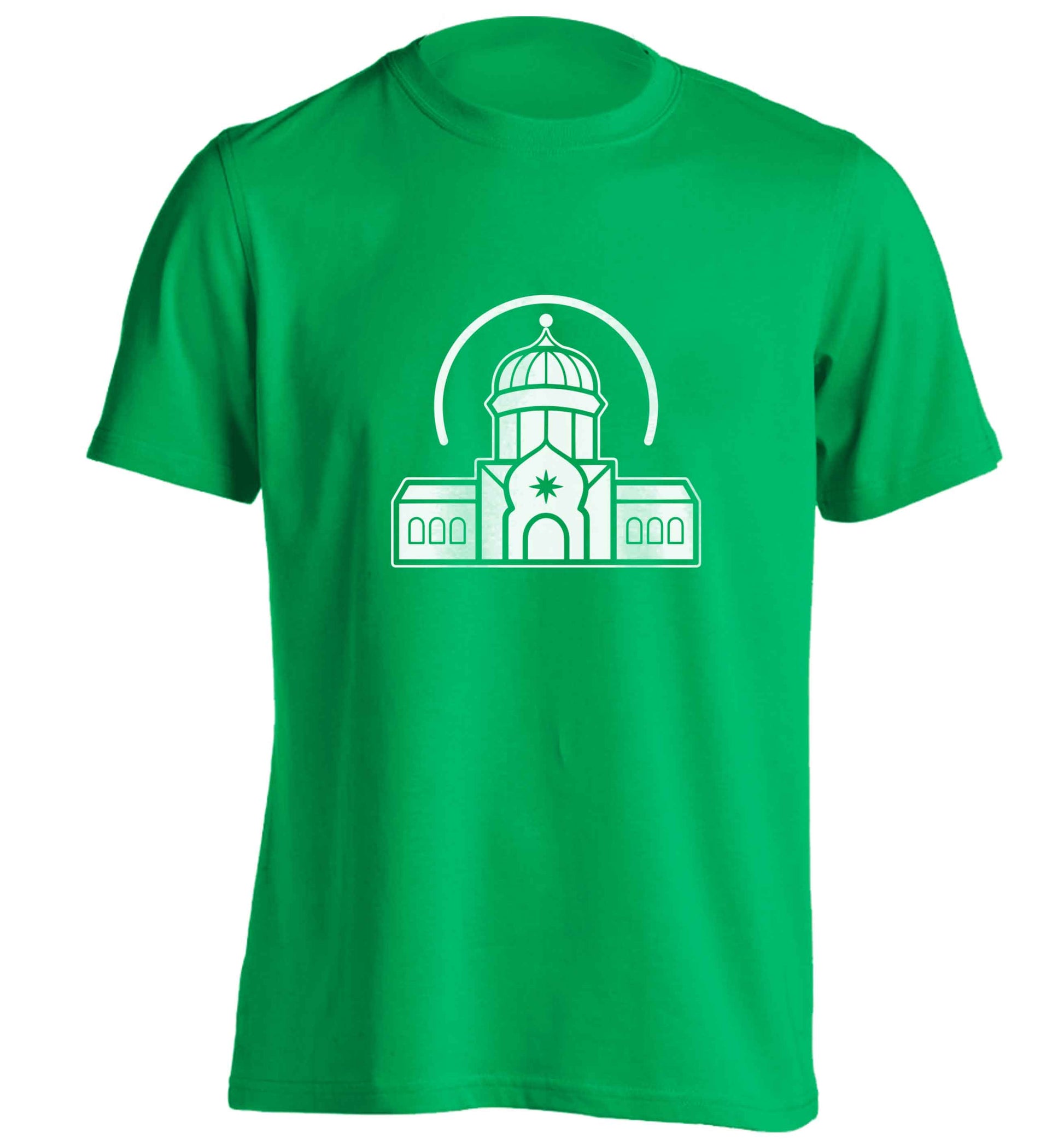 mosque masjid adults unisex green Tshirt 2XL