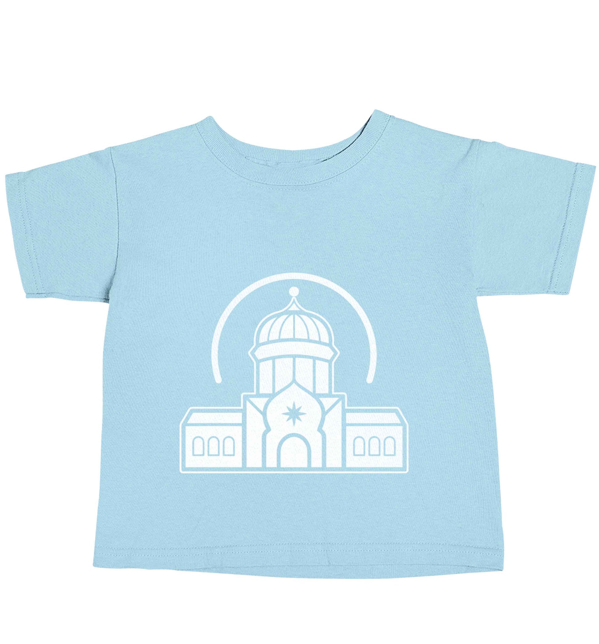 mosque masjid light blue baby toddler Tshirt 2 Years