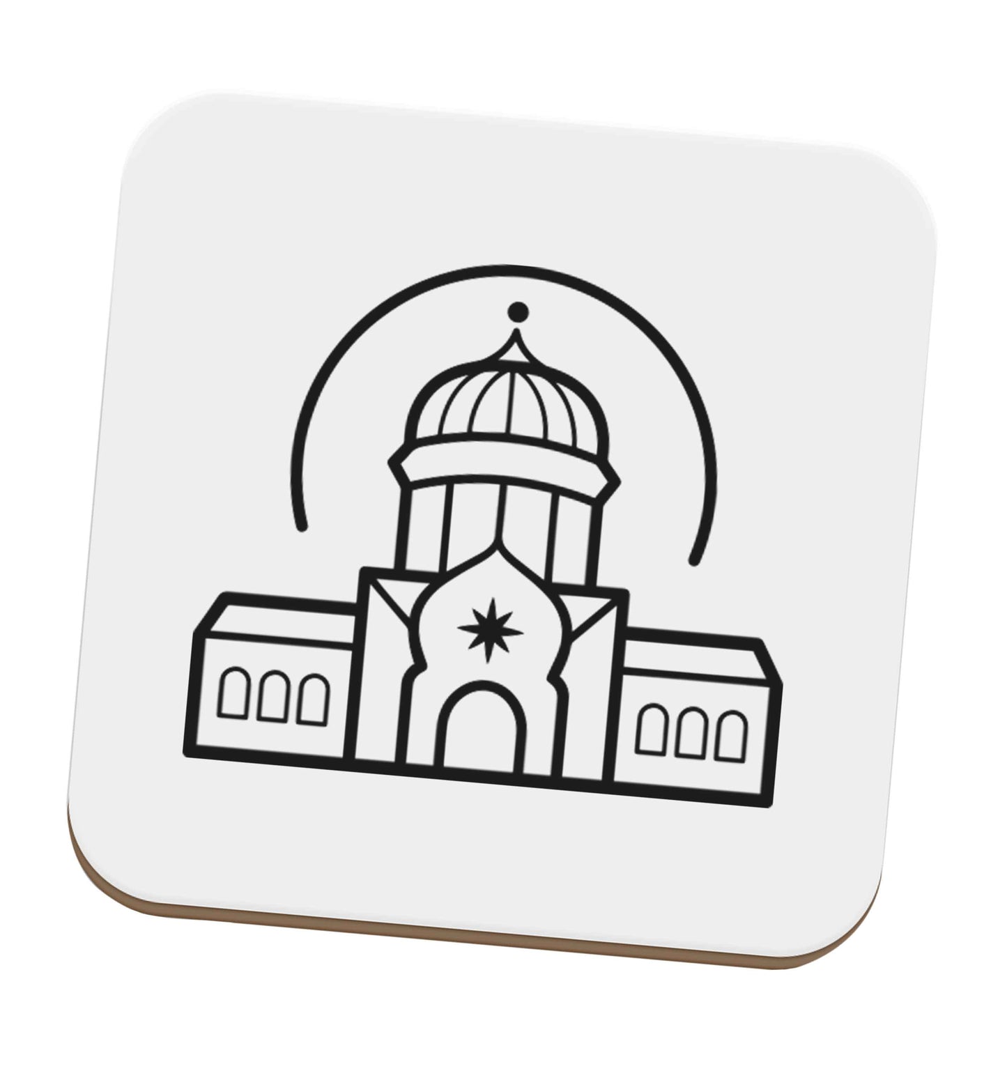 mosque masjid set of four coasters
