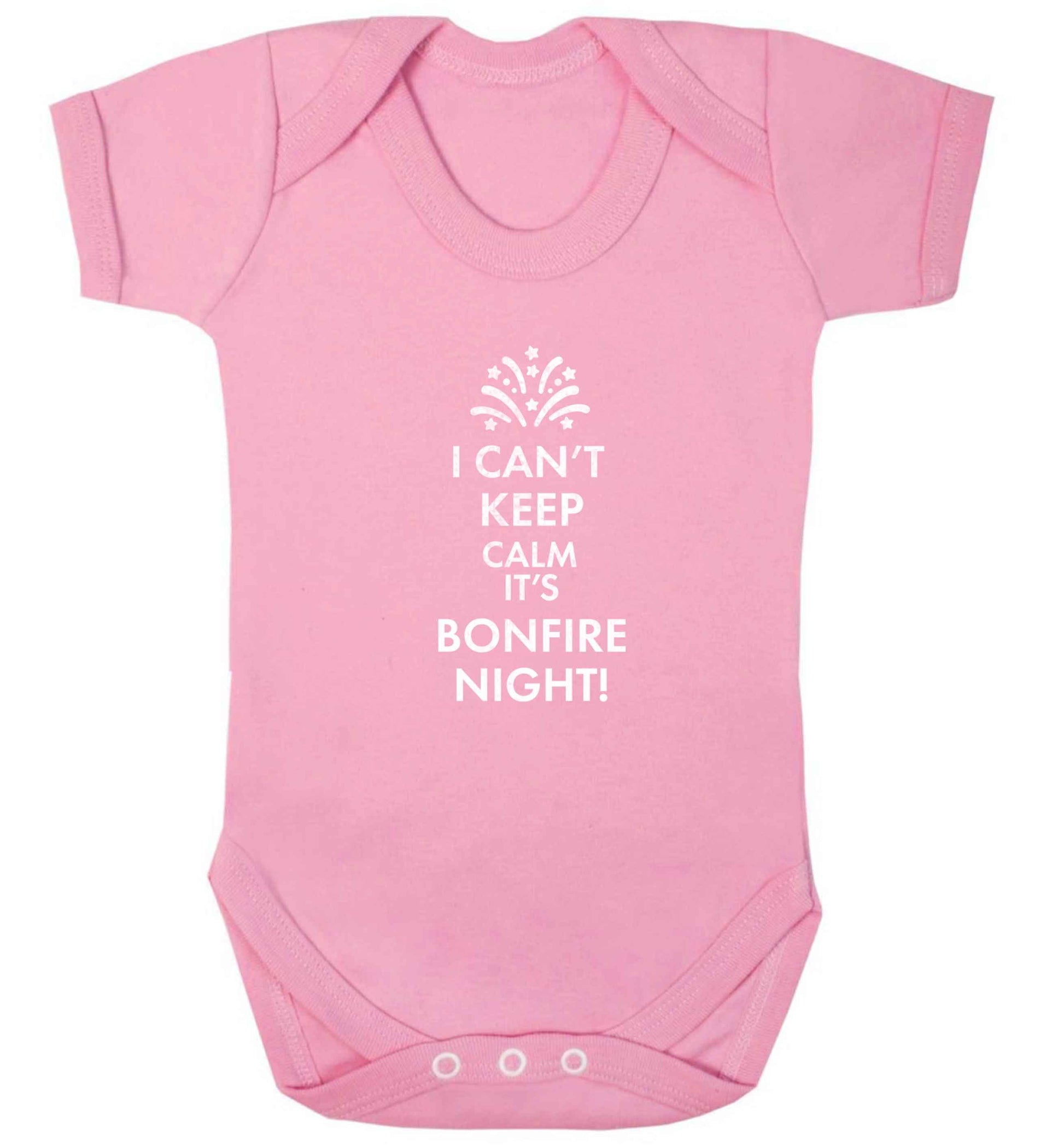 I can't keep calm its bonfire night baby vest pale pink 18-24 months