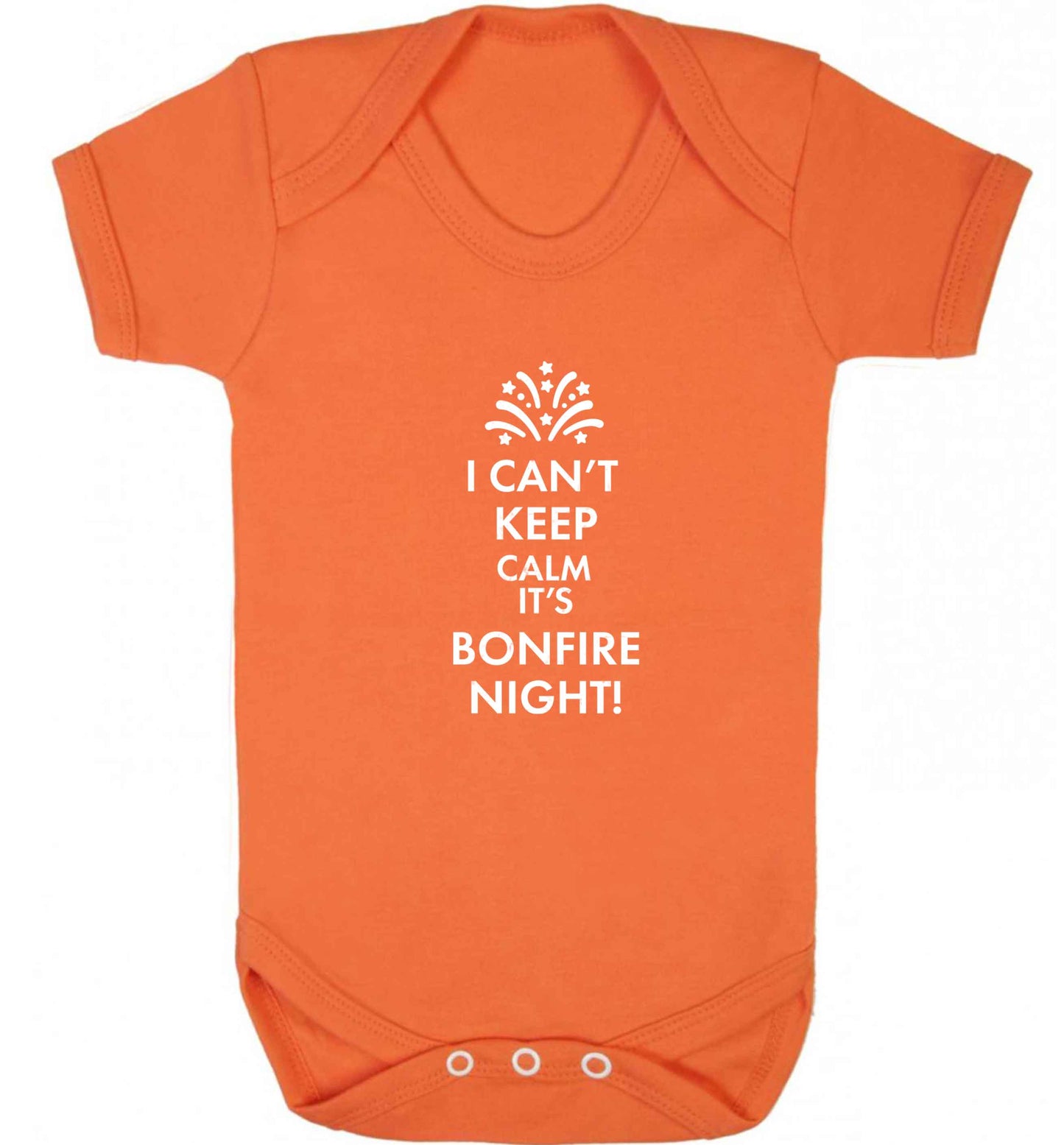 I can't keep calm its bonfire night baby vest orange 18-24 months