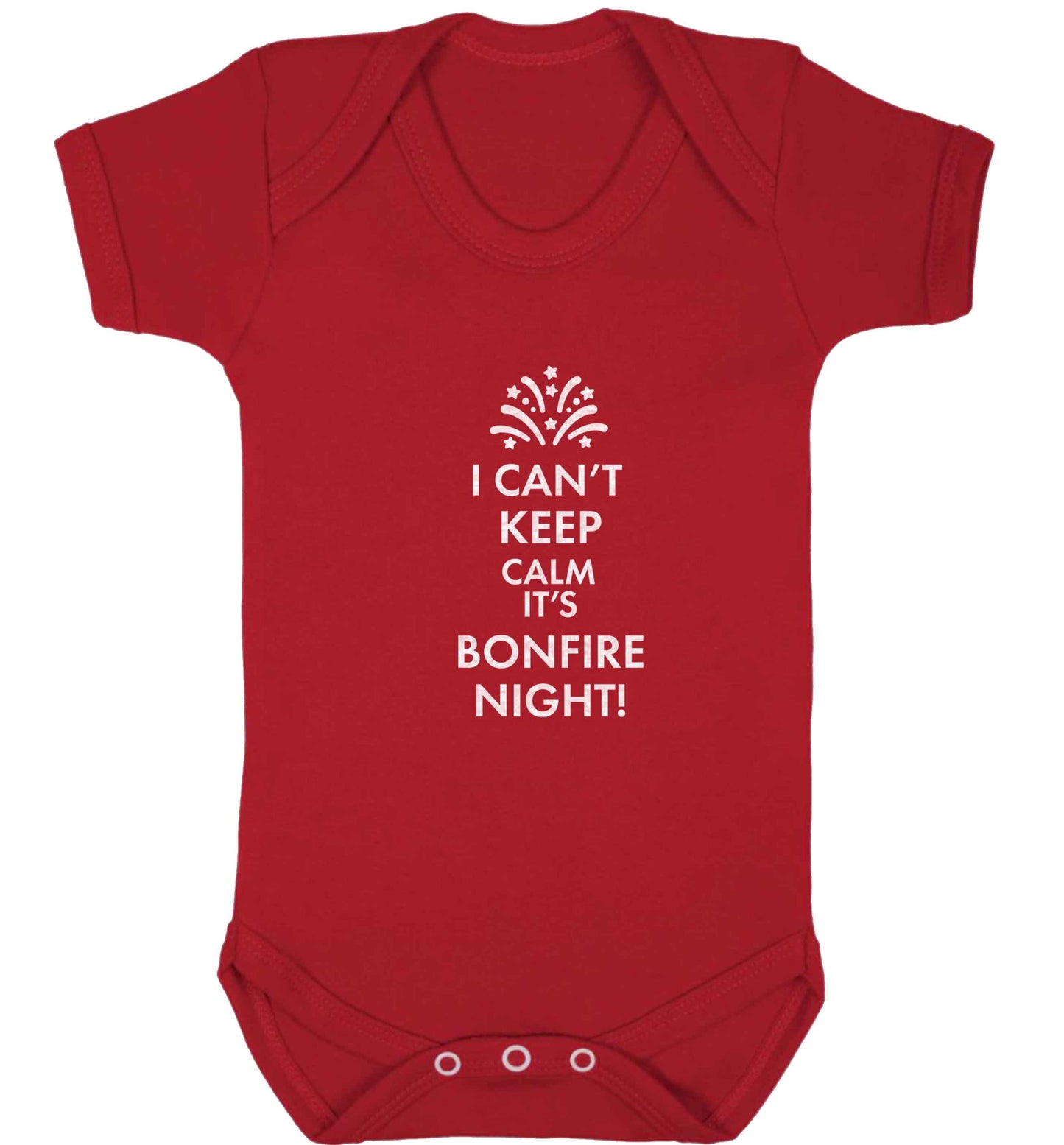 I can't keep calm its bonfire night baby vest red 18-24 months