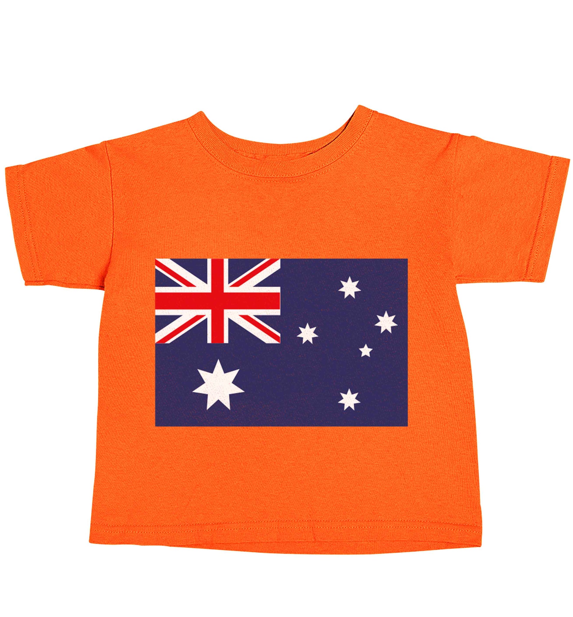 Australian Flag orange baby toddler Tshirt 2 Years