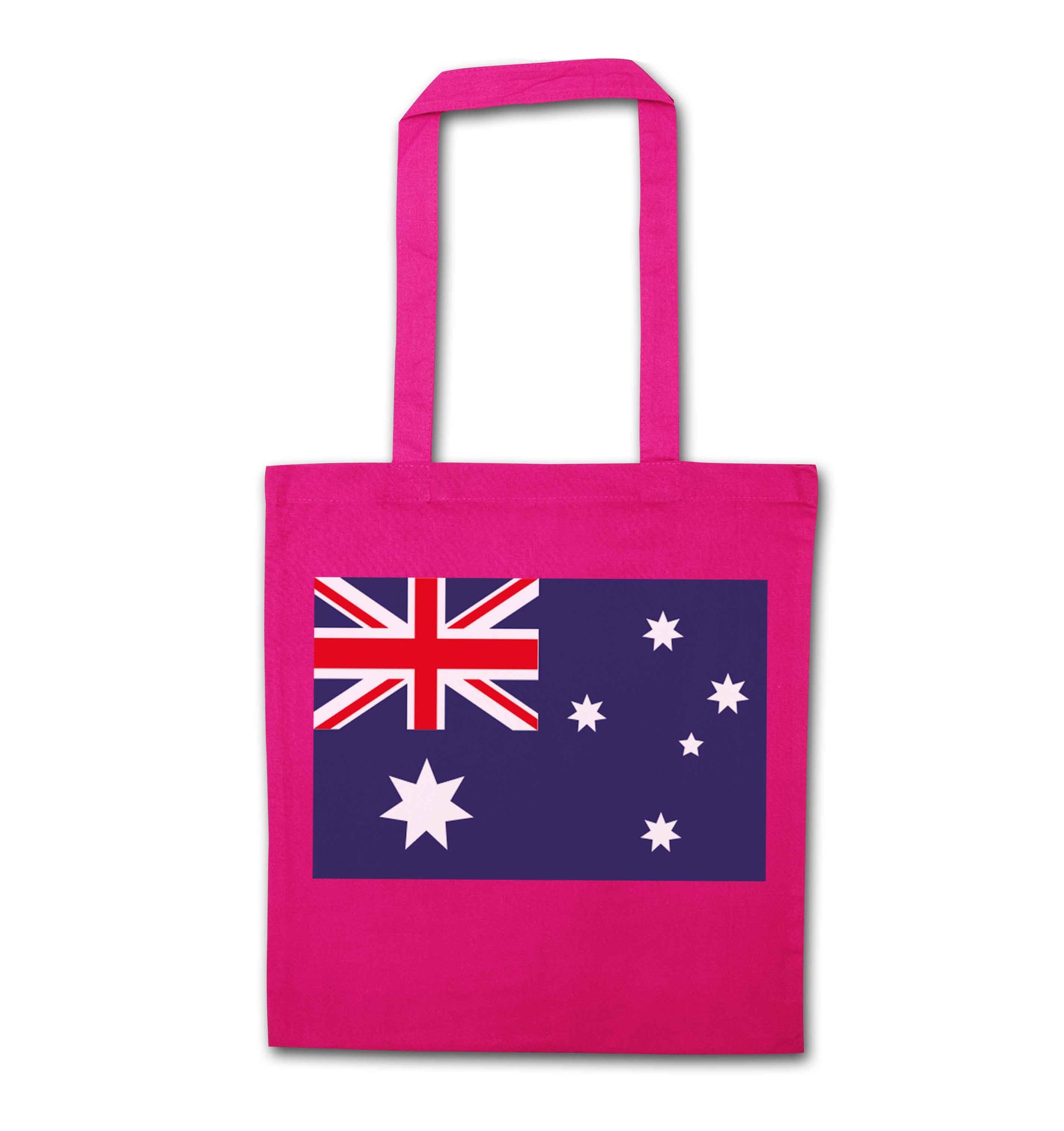 Australian Flag pink tote bag