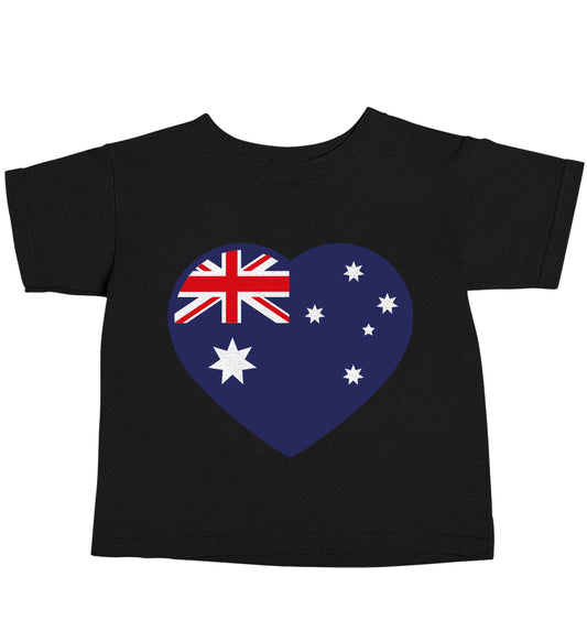 Australian Heart Black baby toddler Tshirt 2 years