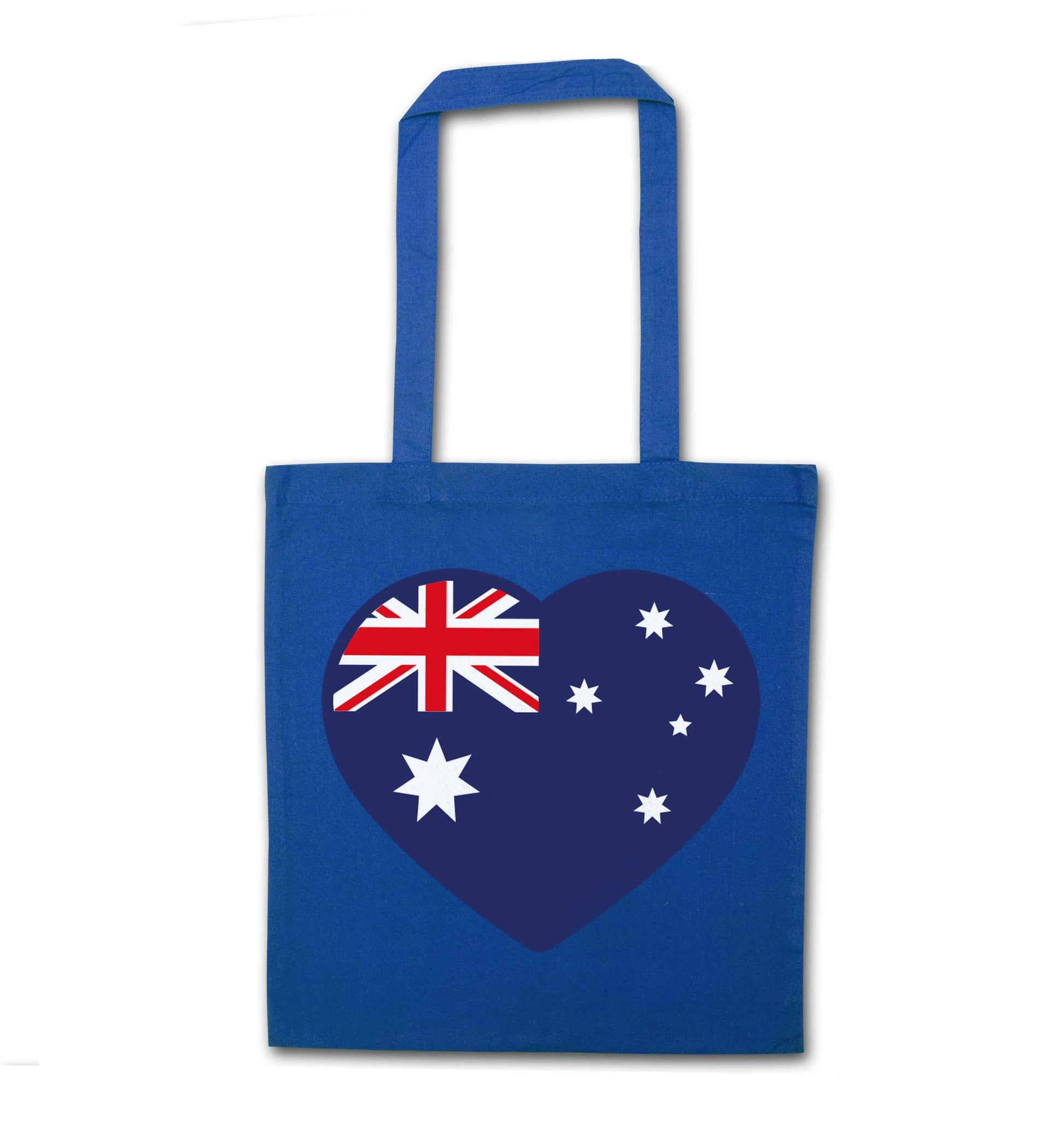 Australian Heart blue tote bag