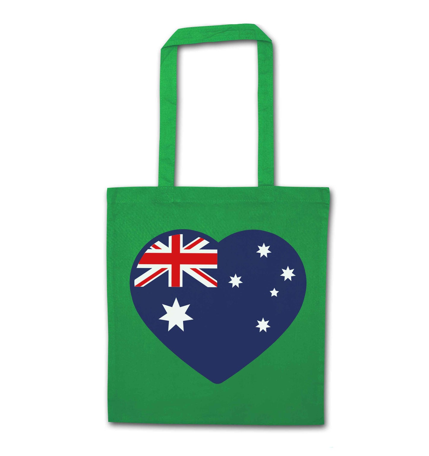 Australian Heart green tote bag