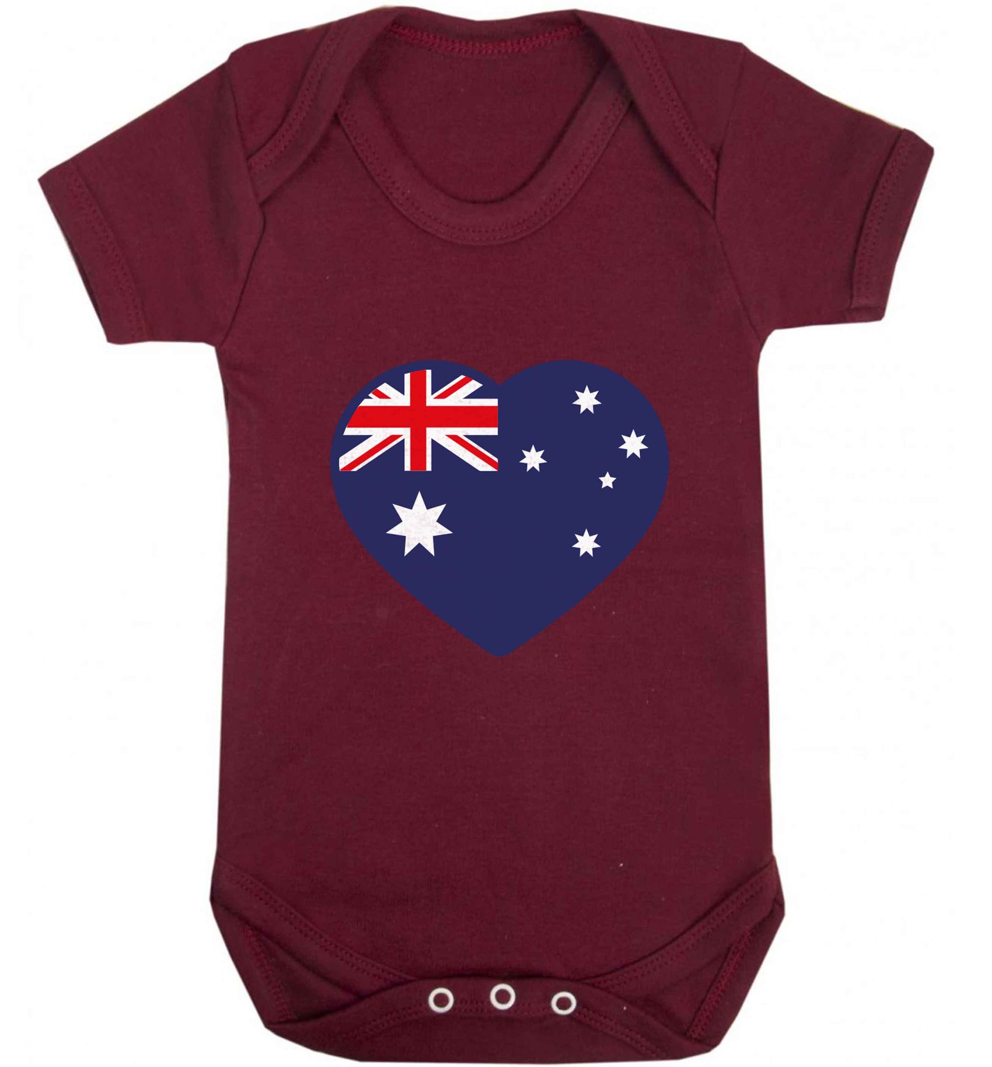 Australian Heart baby vest maroon 18-24 months