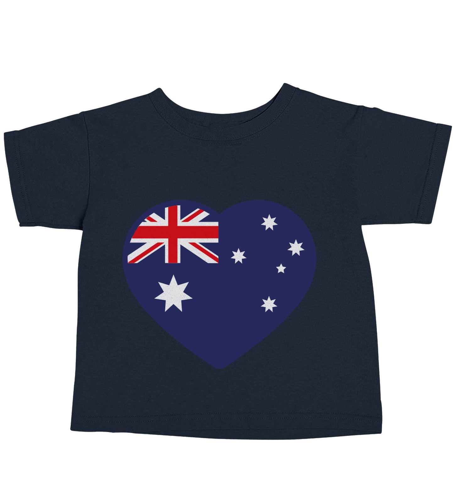 Australian Heart navy baby toddler Tshirt 2 Years