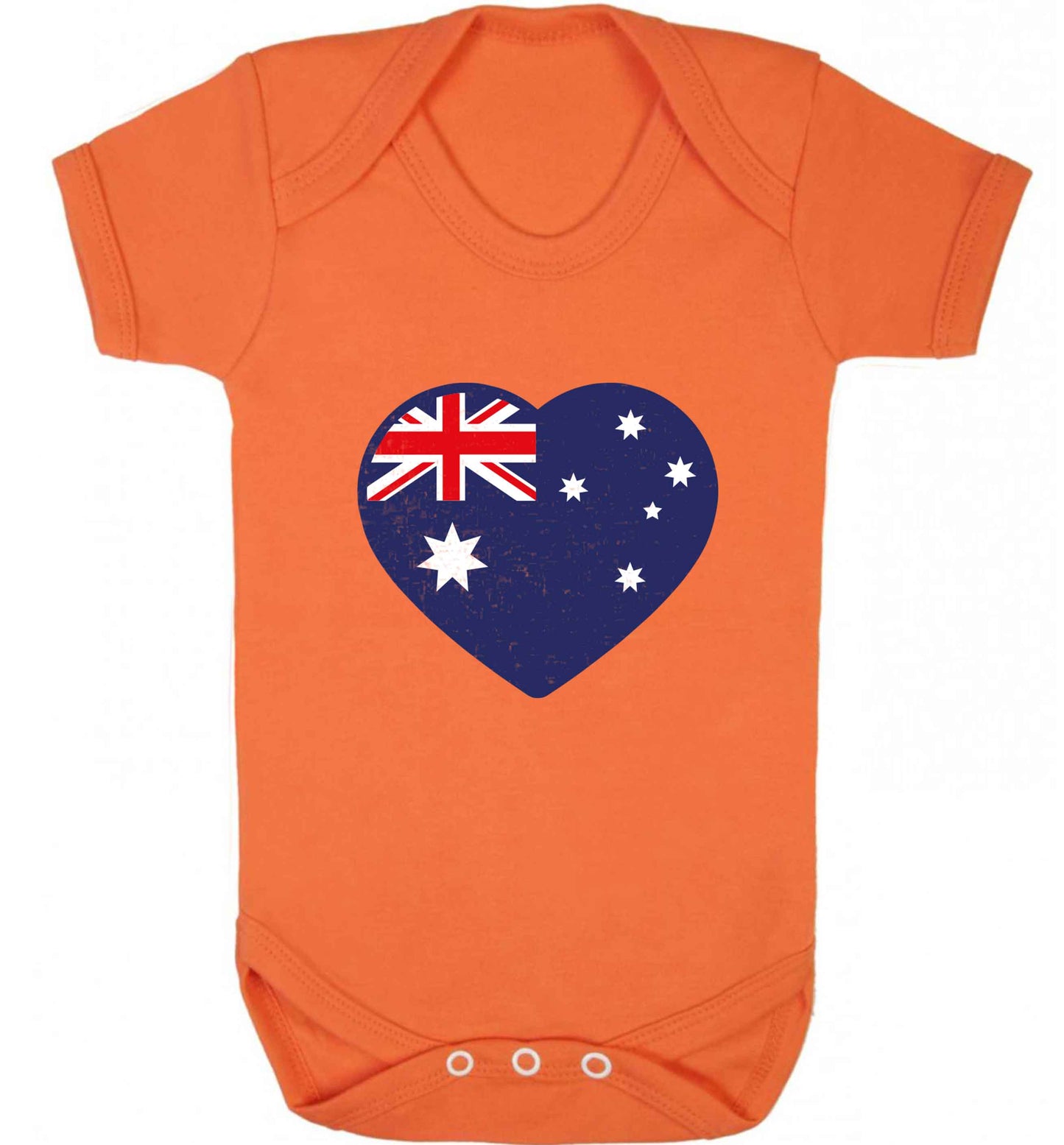 Australian Heart baby vest orange 18-24 months