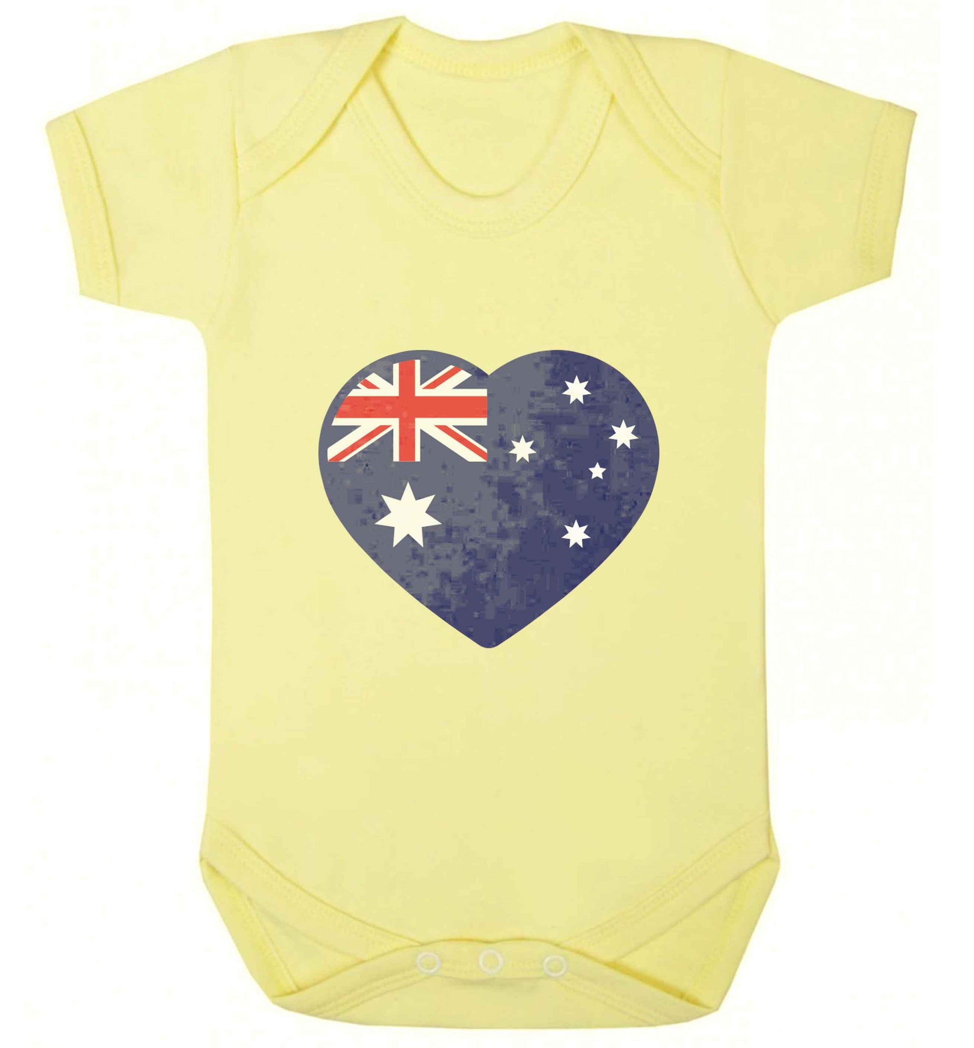 Australian Heart baby vest pale yellow 18-24 months