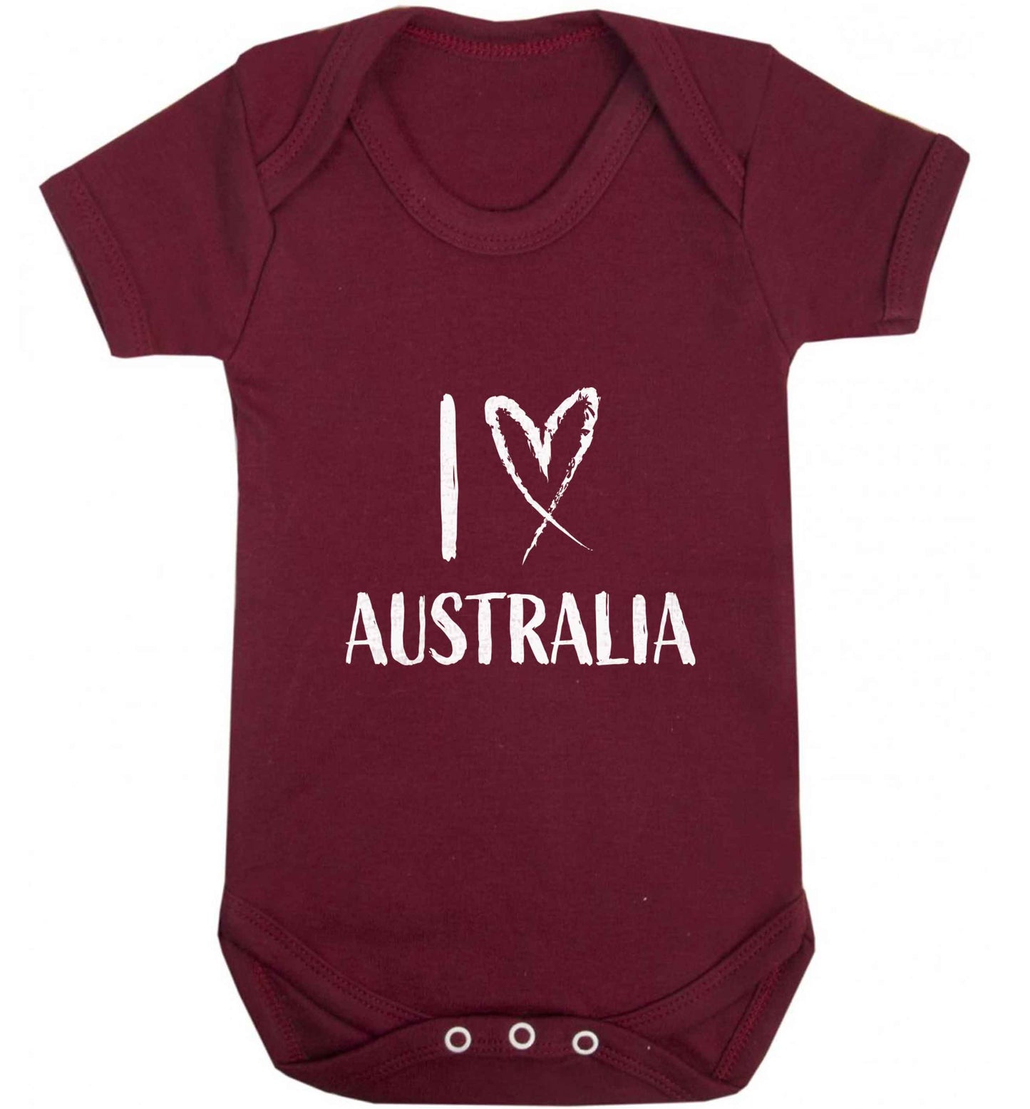 I Love Australia baby vest maroon 18-24 months