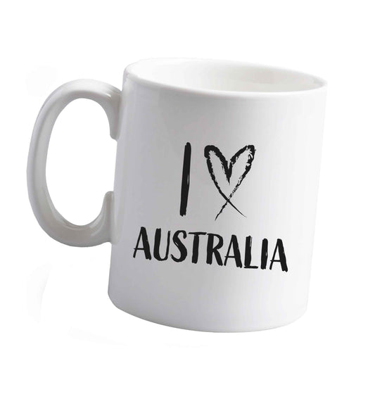 10 oz I Love Australia ceramic mug right handed