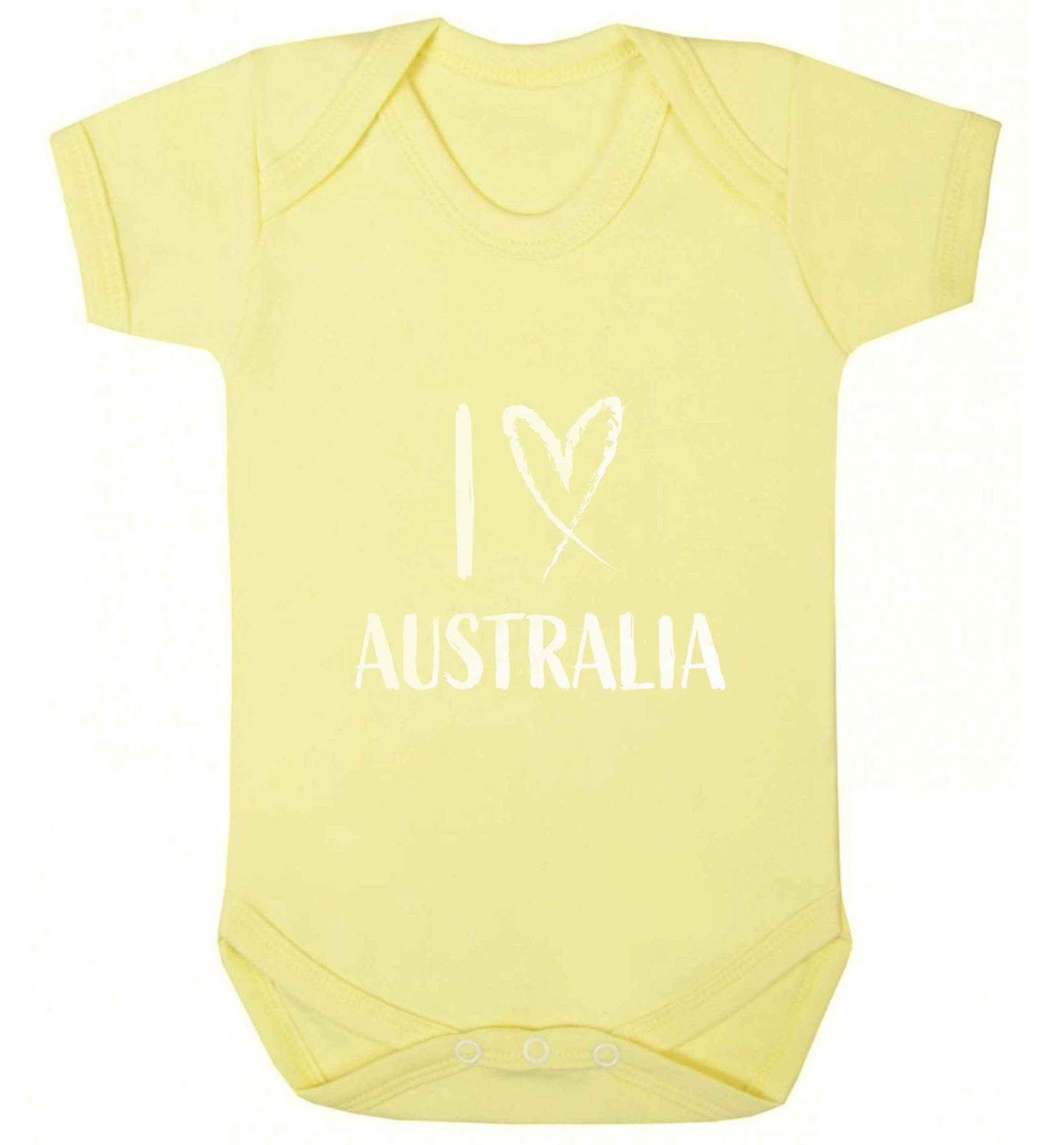 I Love Australia baby vest pale yellow 18-24 months