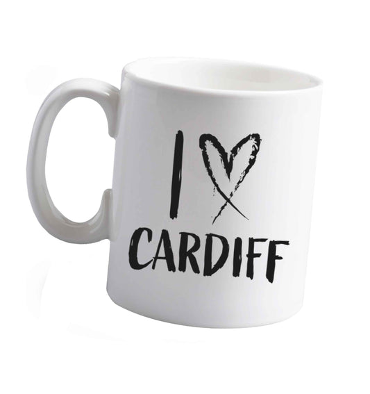 10 oz I love Cardiff ceramic mug right handed