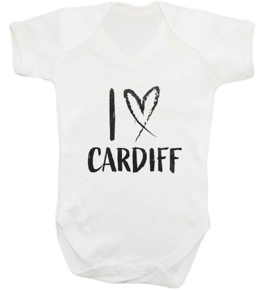 I love Cardiff baby vest white 18-24 months