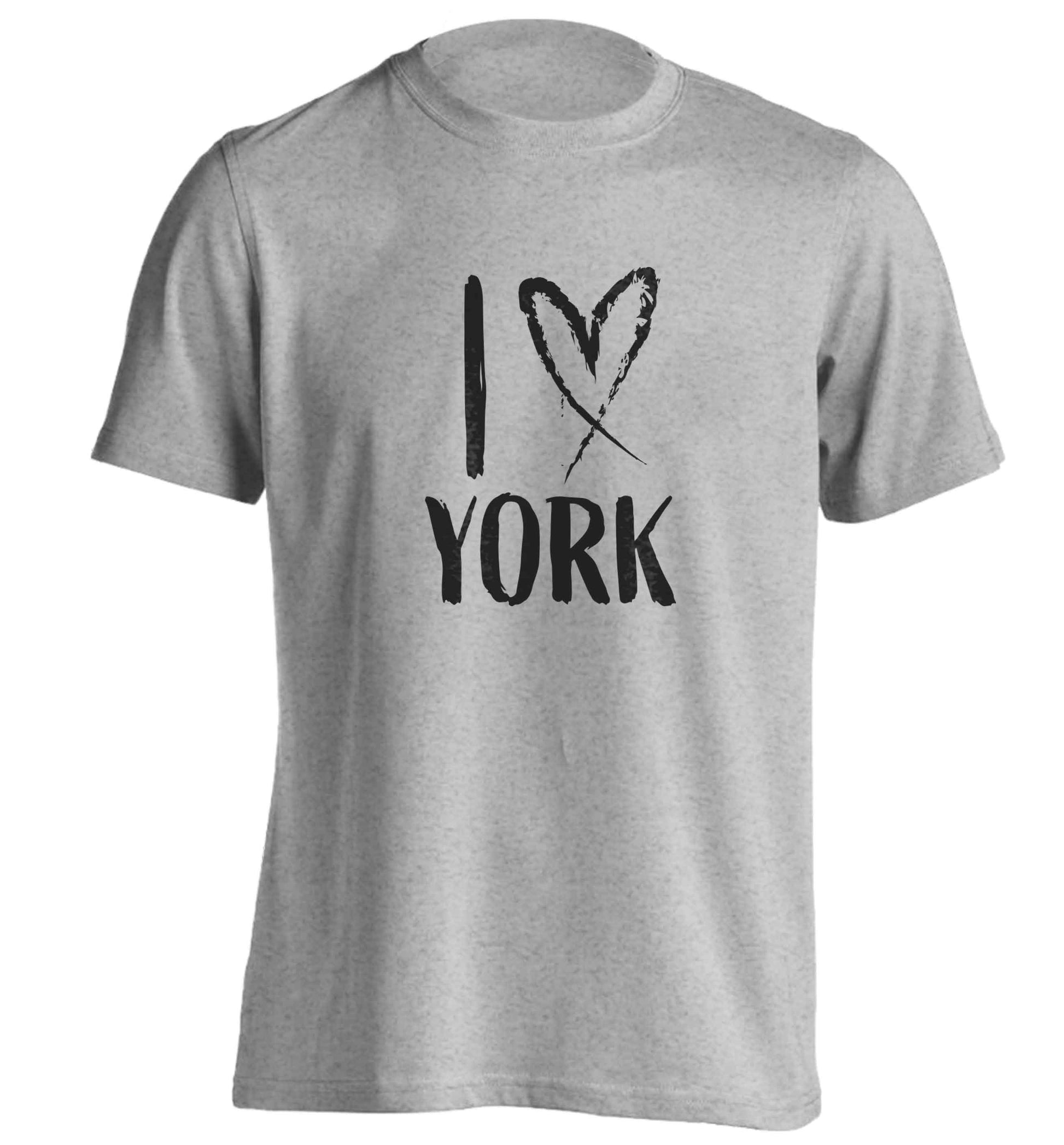 I love York adults unisex grey Tshirt 2XL