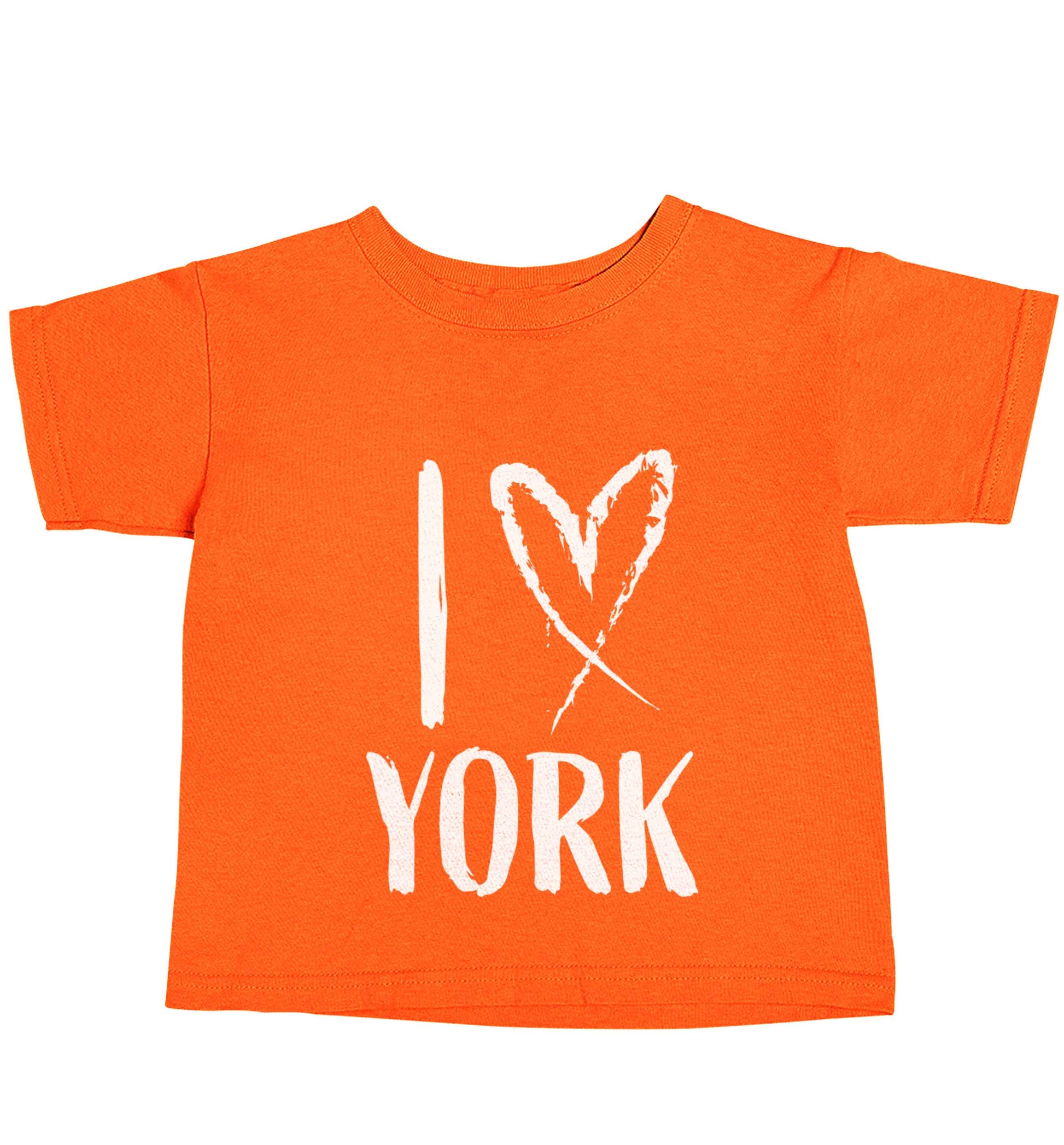 I love York orange baby toddler Tshirt 2 Years
