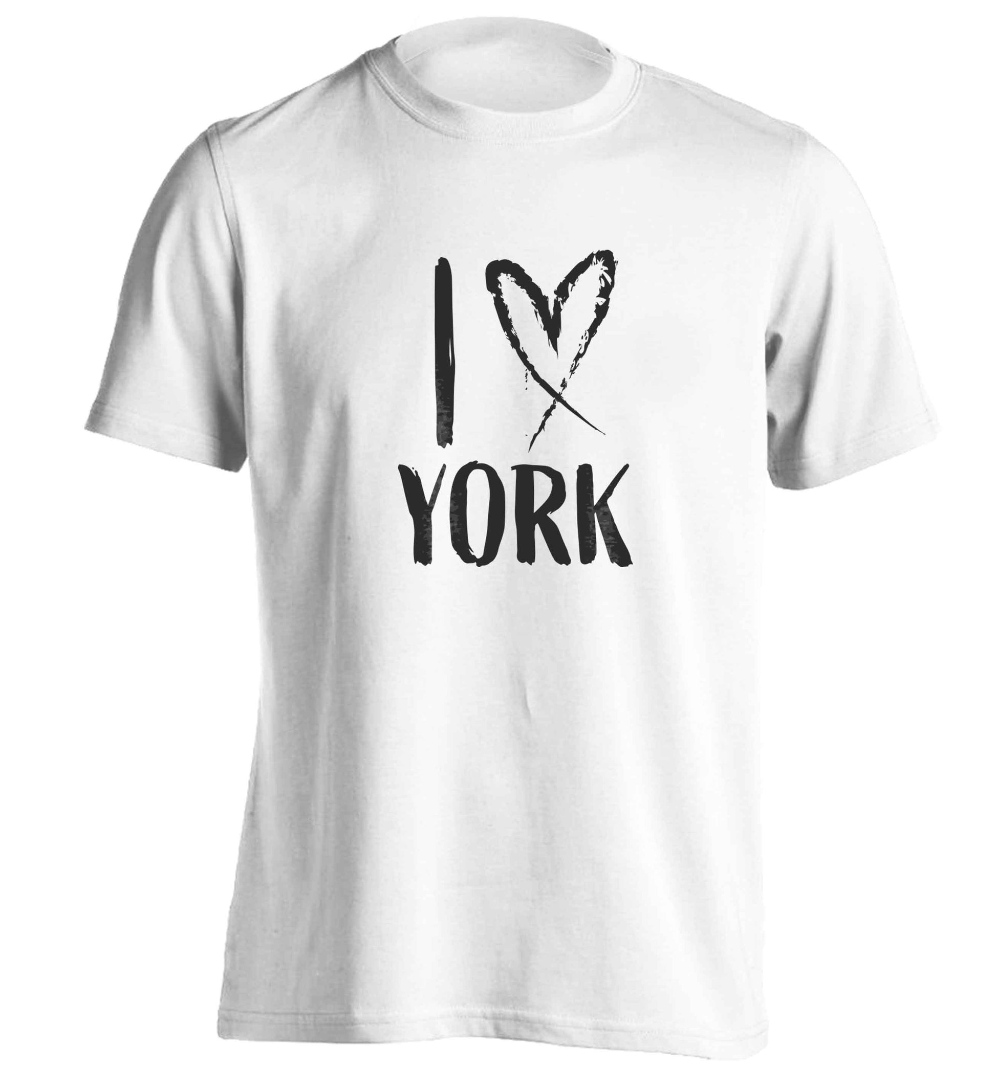 I love York adults unisex white Tshirt 2XL