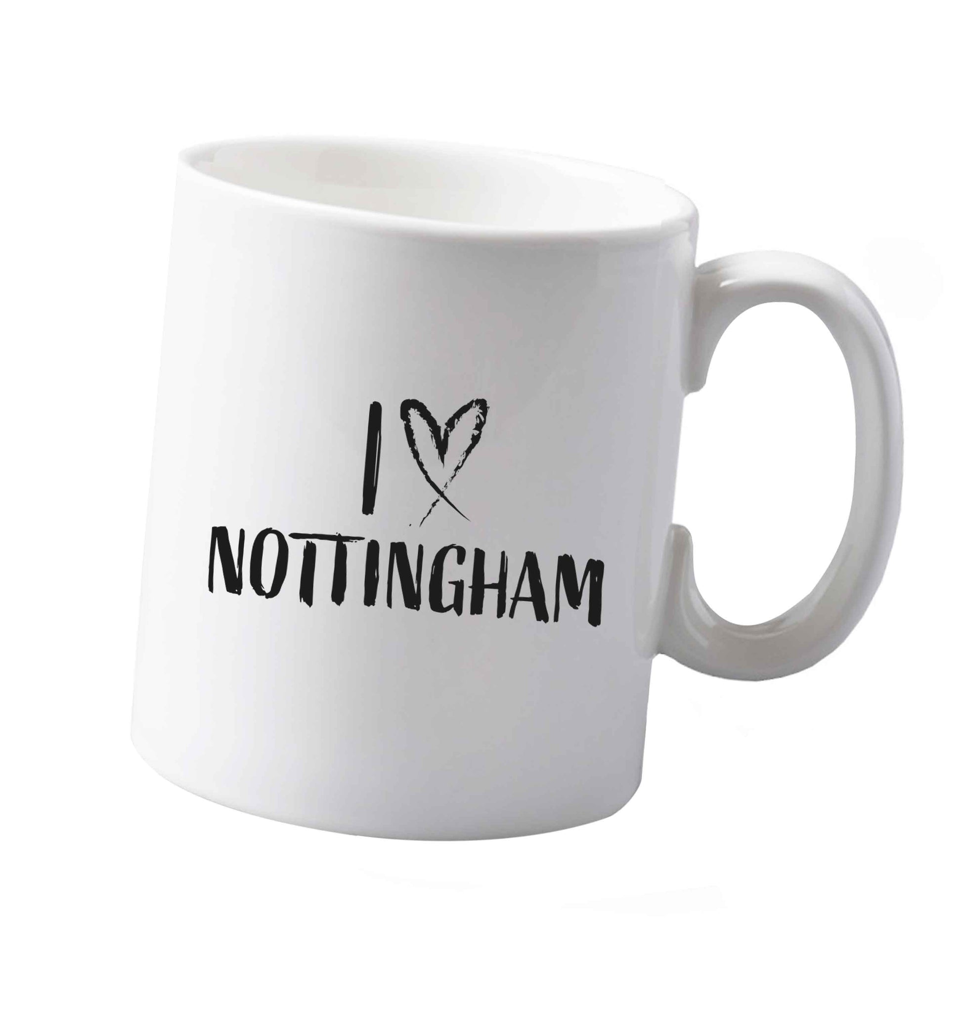 10 oz I love Nottingham ceramic mug both sides