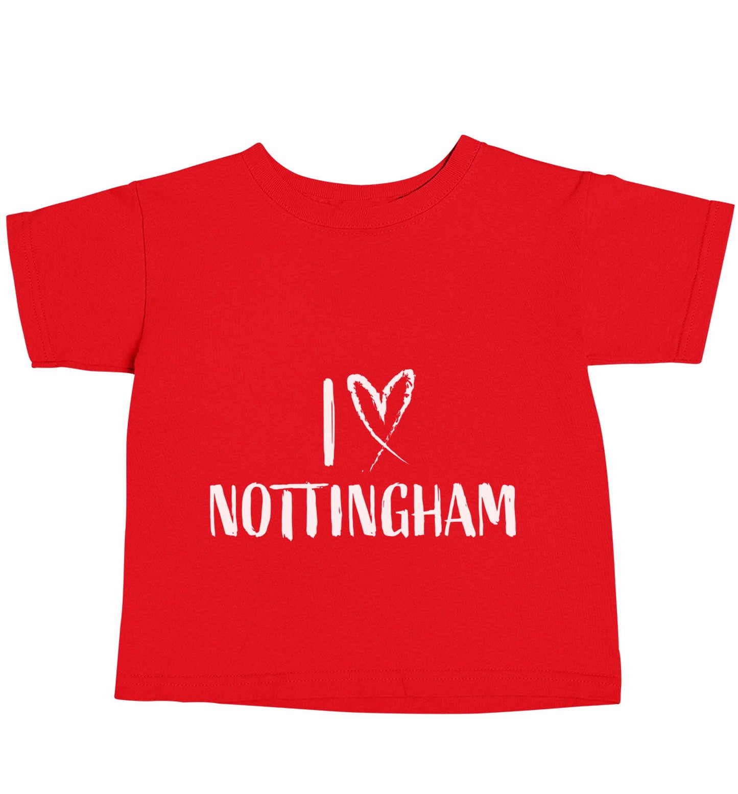 I love Nottingham red baby toddler Tshirt 2 Years