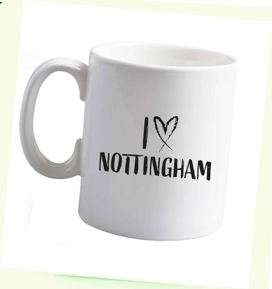 10 oz I love Nottingham ceramic mug right handed