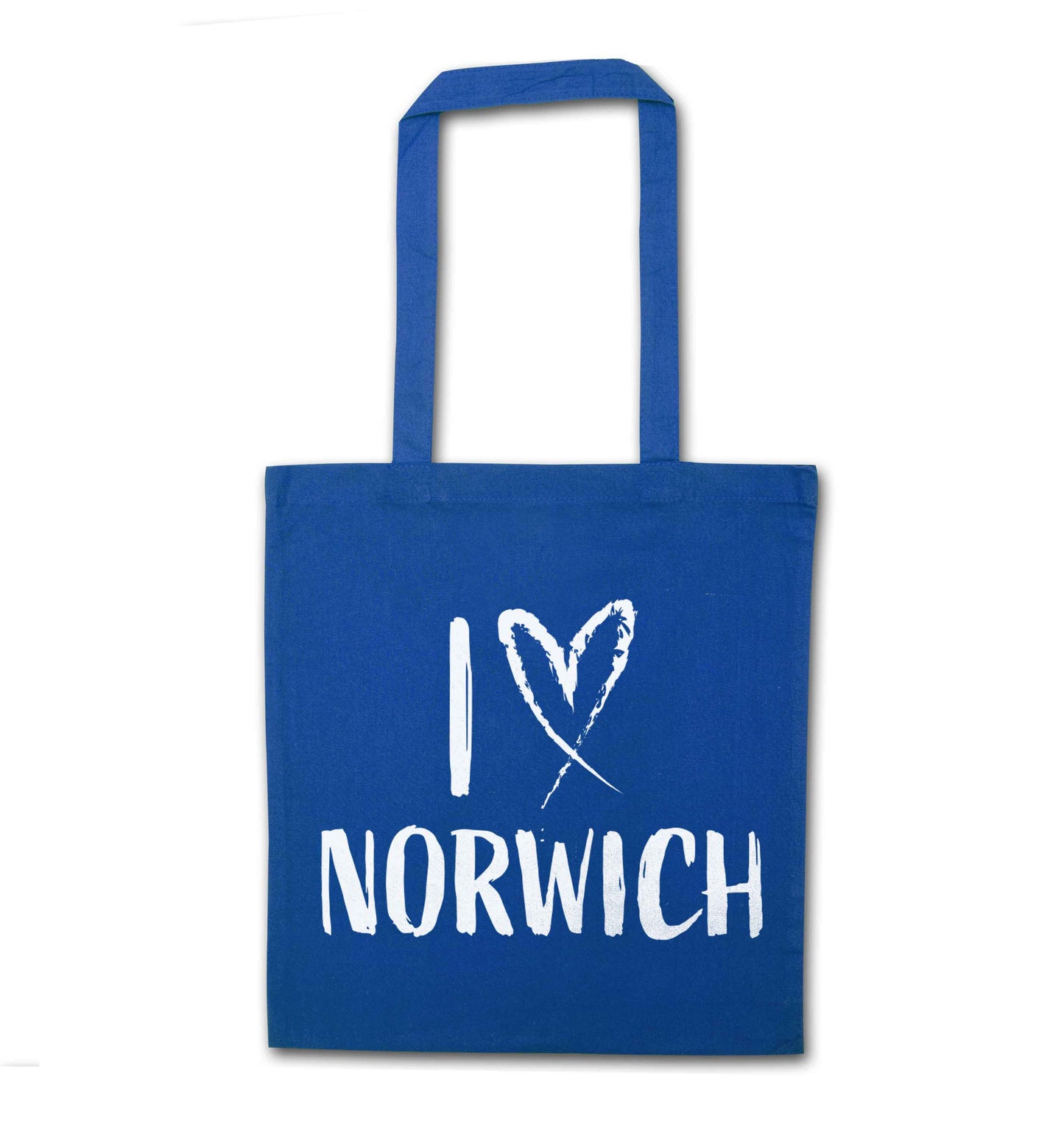 I love Norwich blue tote bag