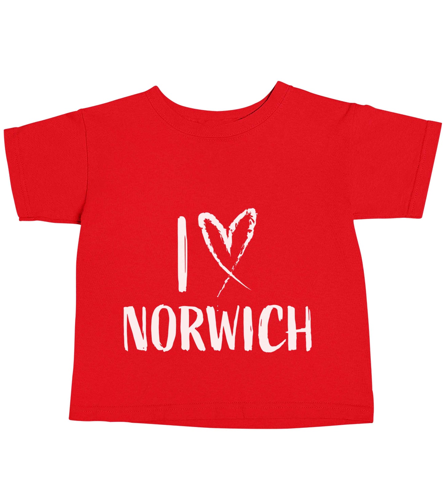 I love Norwich red baby toddler Tshirt 2 Years