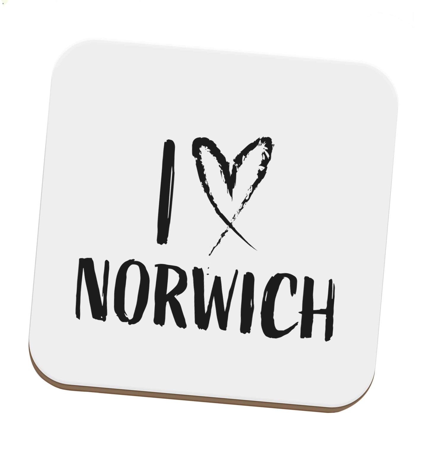 I love Norwich set of four coasters