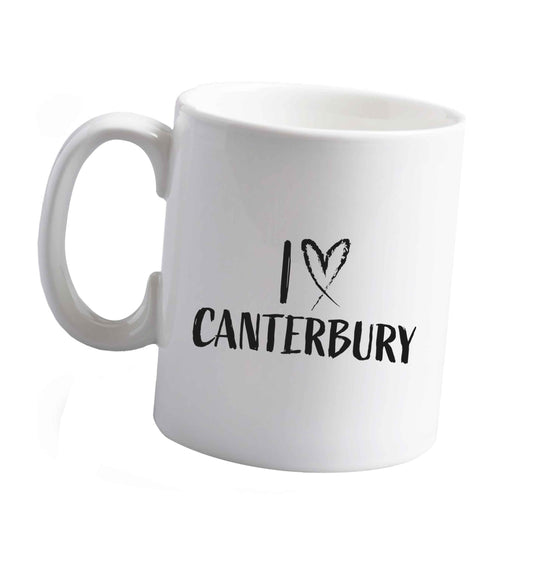 10 oz I love Canterbury ceramic mug right handed