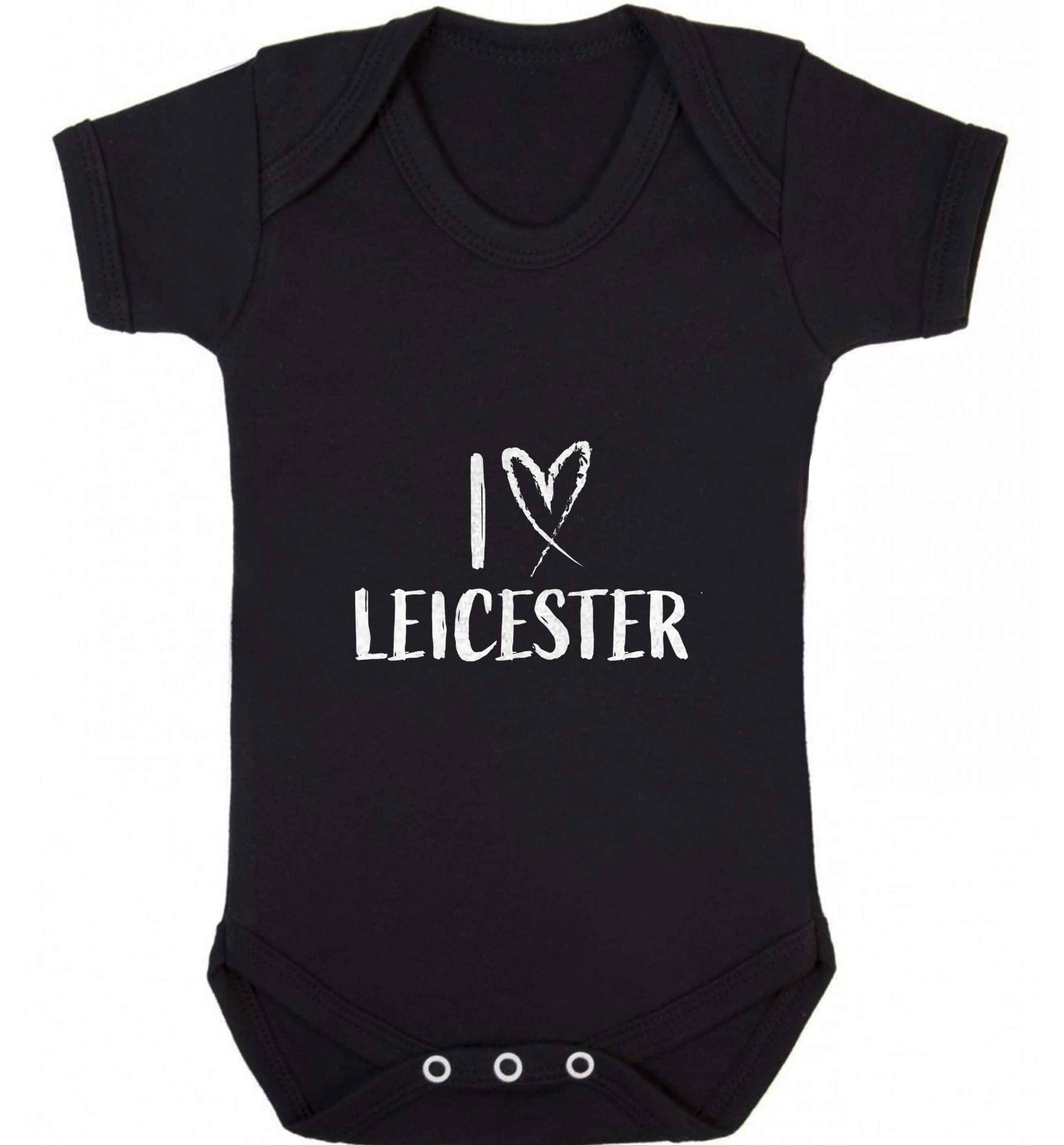 I love Leicester baby vest black 18-24 months