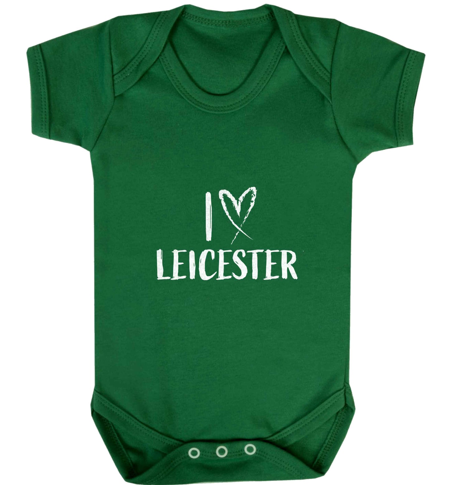 I love Leicester baby vest green 18-24 months