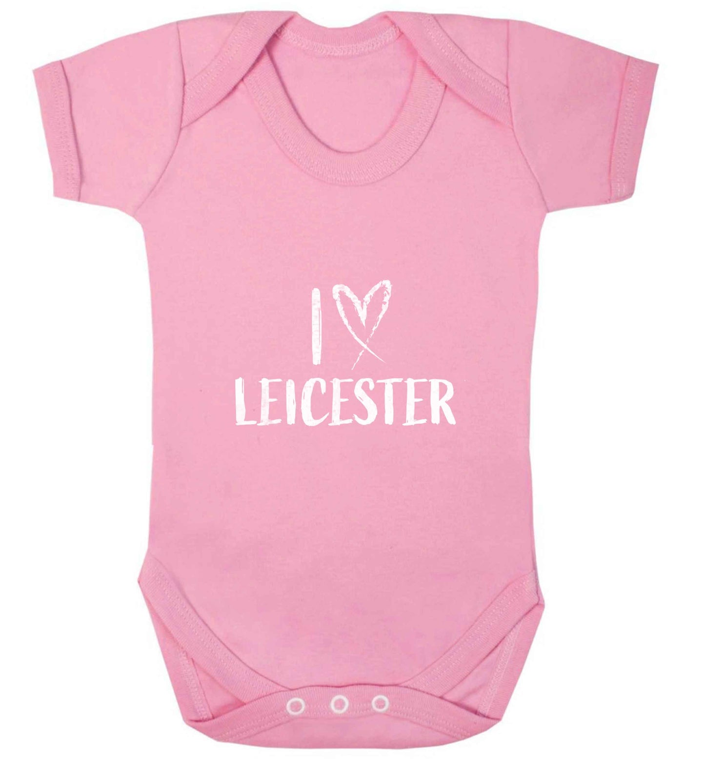 I love Leicester baby vest pale pink 18-24 months