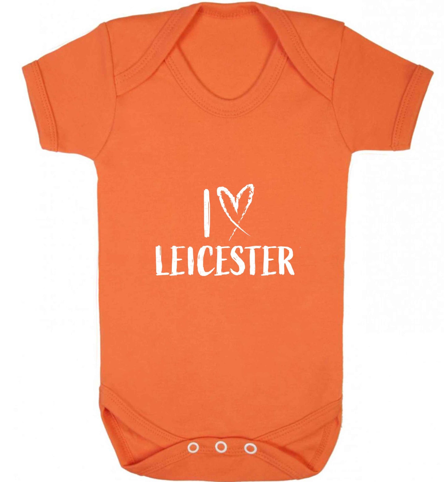 I love Leicester baby vest orange 18-24 months