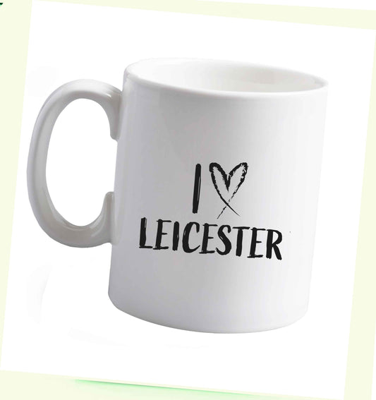 10 oz I love Leicester ceramic mug right handed