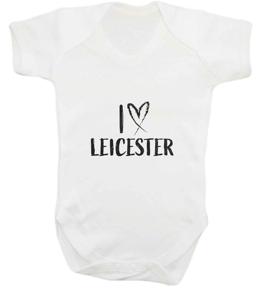 I love Leicester baby vest white 18-24 months