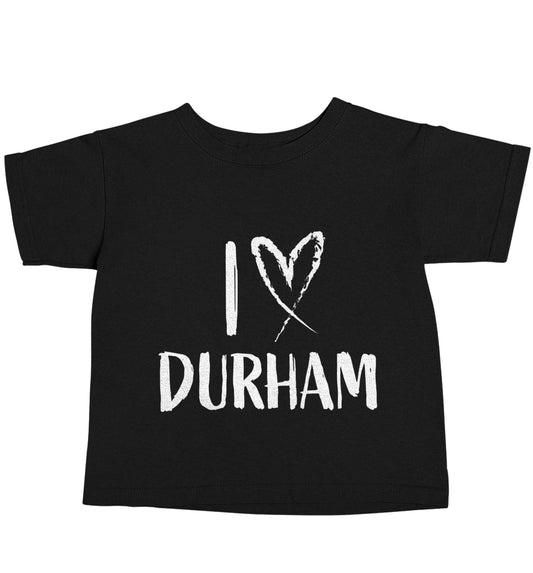 I love Durham Black baby toddler Tshirt 2 years