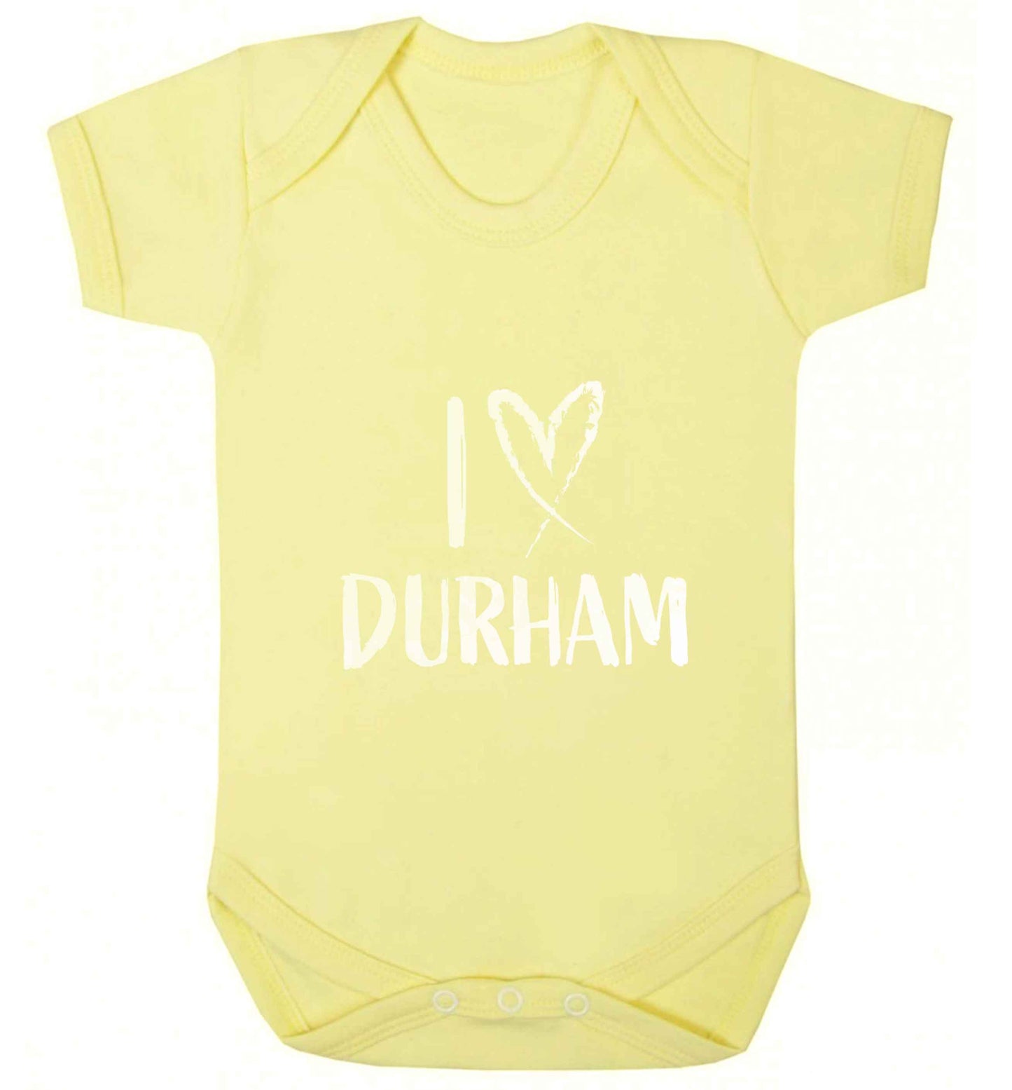 I love Durham baby vest pale yellow 18-24 months