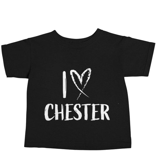 I love Chester Black baby toddler Tshirt 2 years