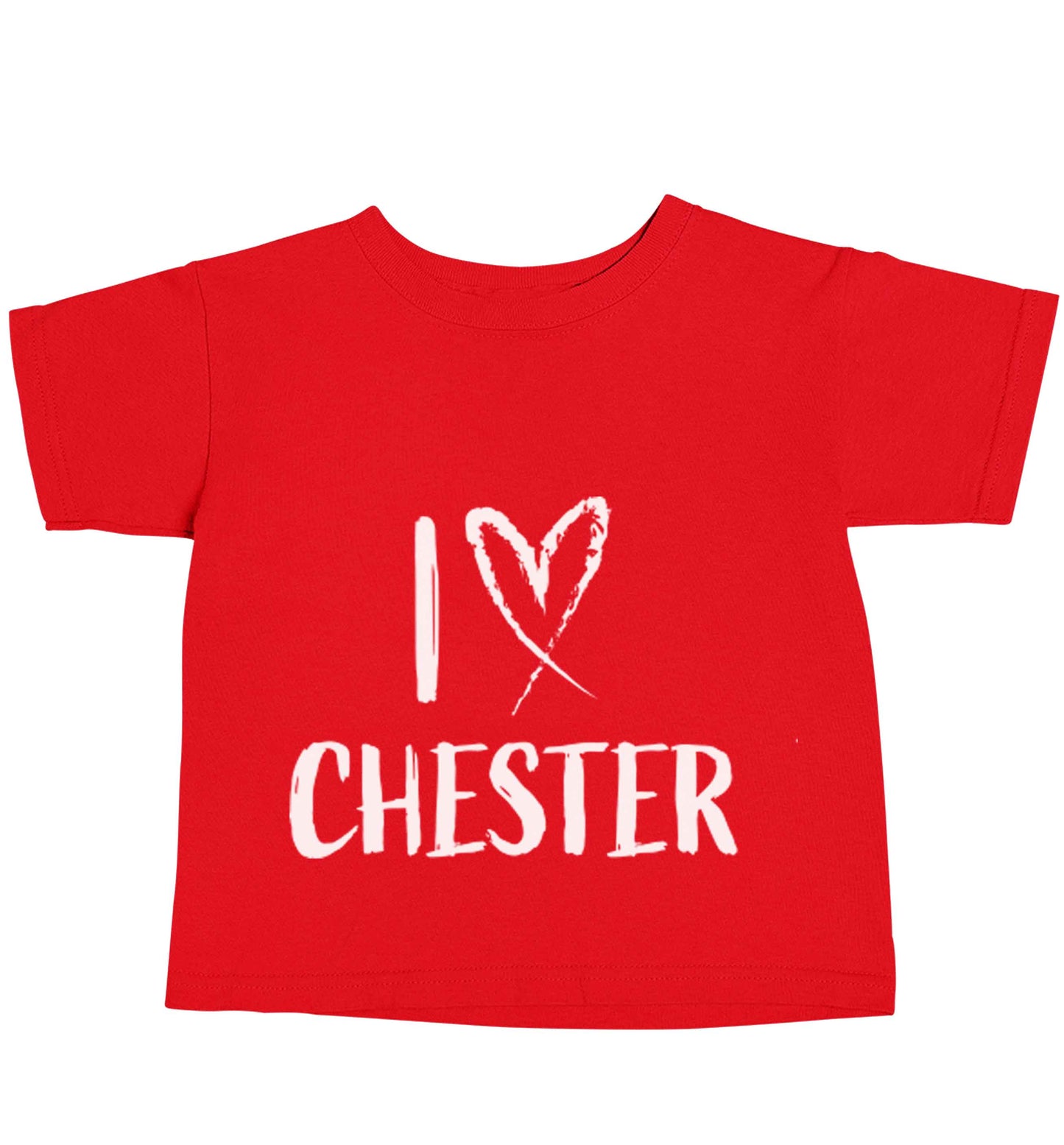 I love Chester red baby toddler Tshirt 2 Years