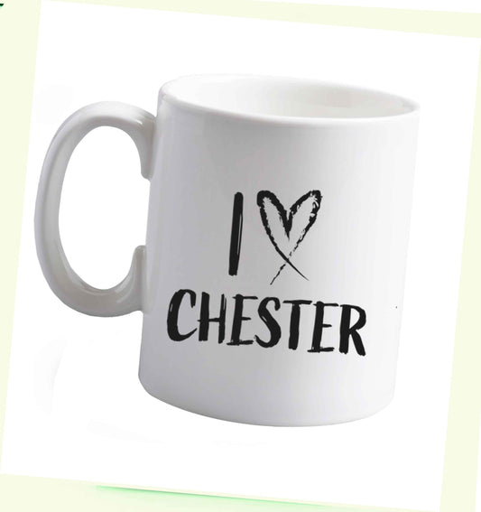 10 oz I love Chester ceramic mug right handed