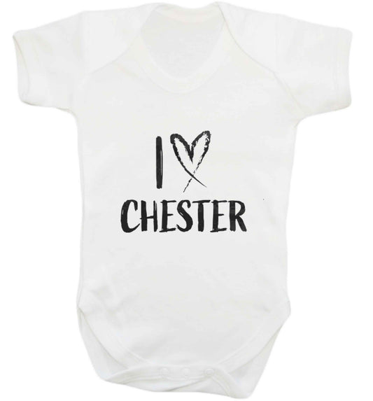 I love Chester baby vest white 18-24 months