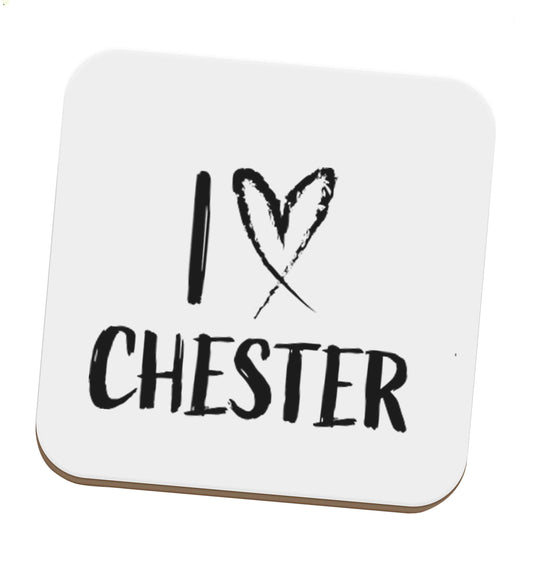 I love Chester set of four coasters