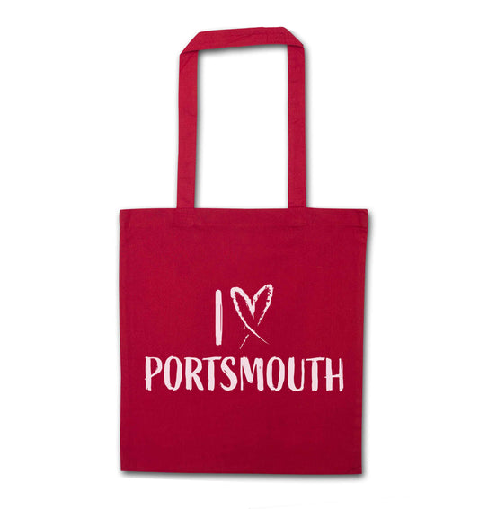 I love Portsmouth red tote bag
