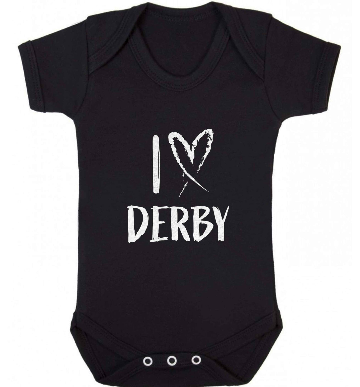 I love Derby baby vest black 18-24 months