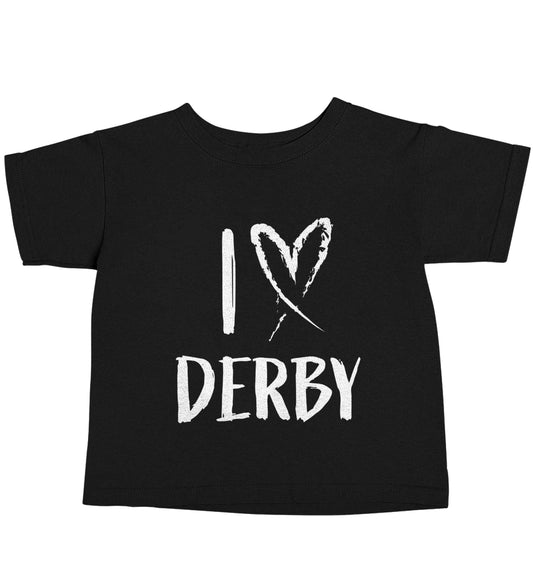 I love Derby Black baby toddler Tshirt 2 years