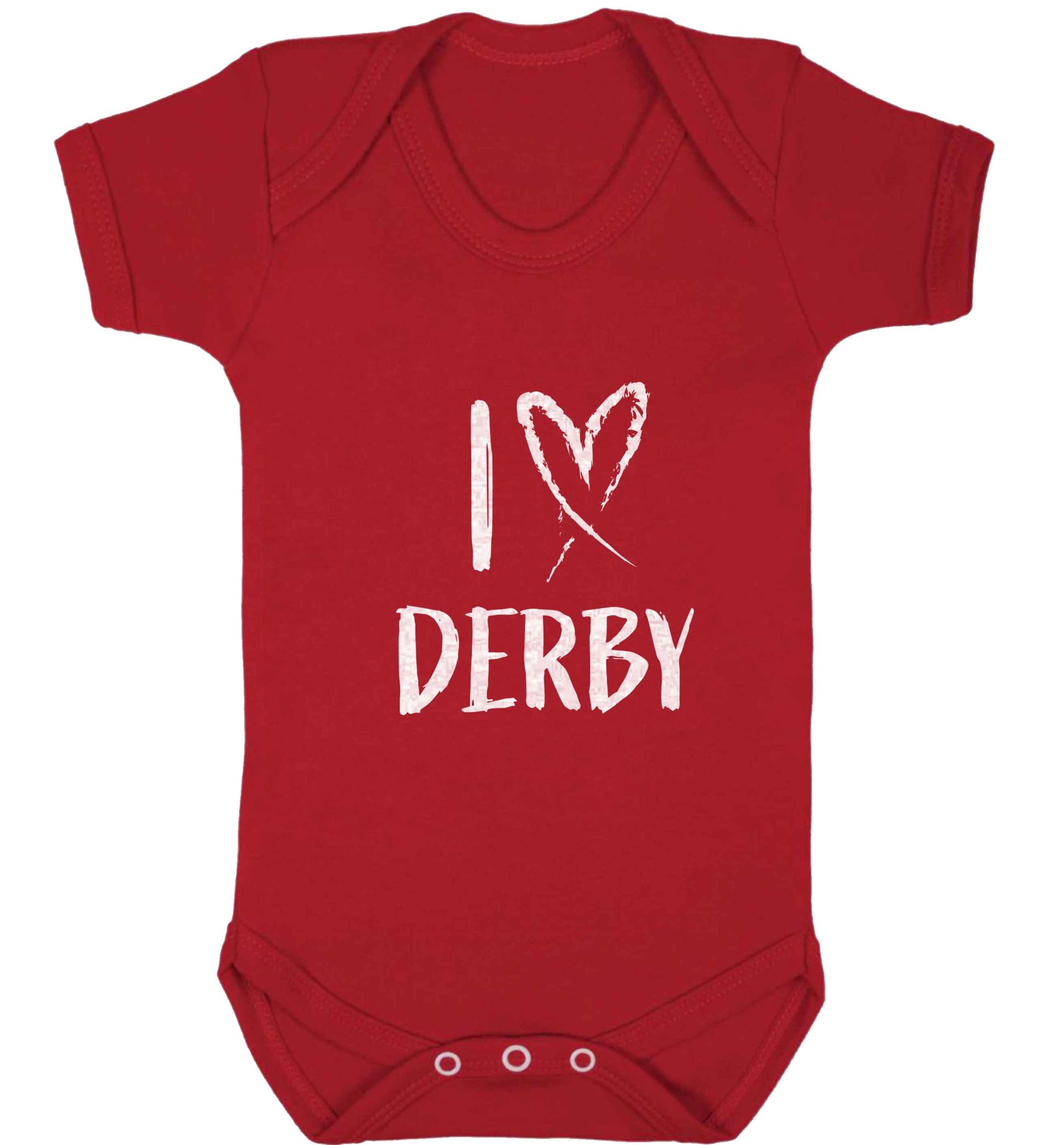 I love Derby baby vest red 18-24 months